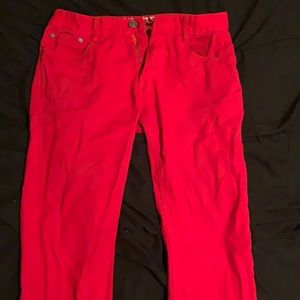 Mens 34 x 30 Red jeans